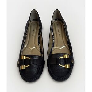 Bandolino Y2K Women's Boldest Moccasin Black Slip On Loafer Moc Toe Size 5.5